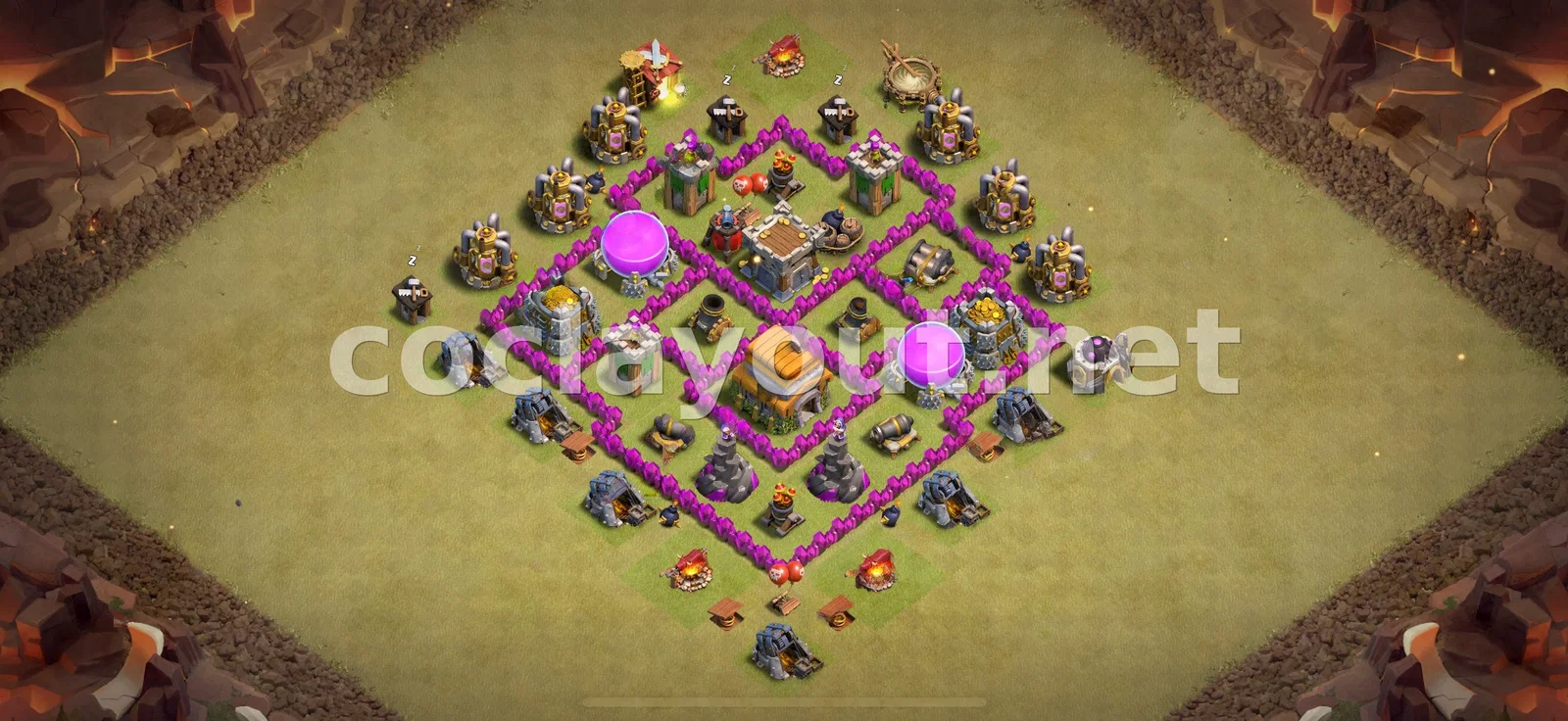 Diseño de Guerra TH6 Eficaz – vista previa del diseño TH6