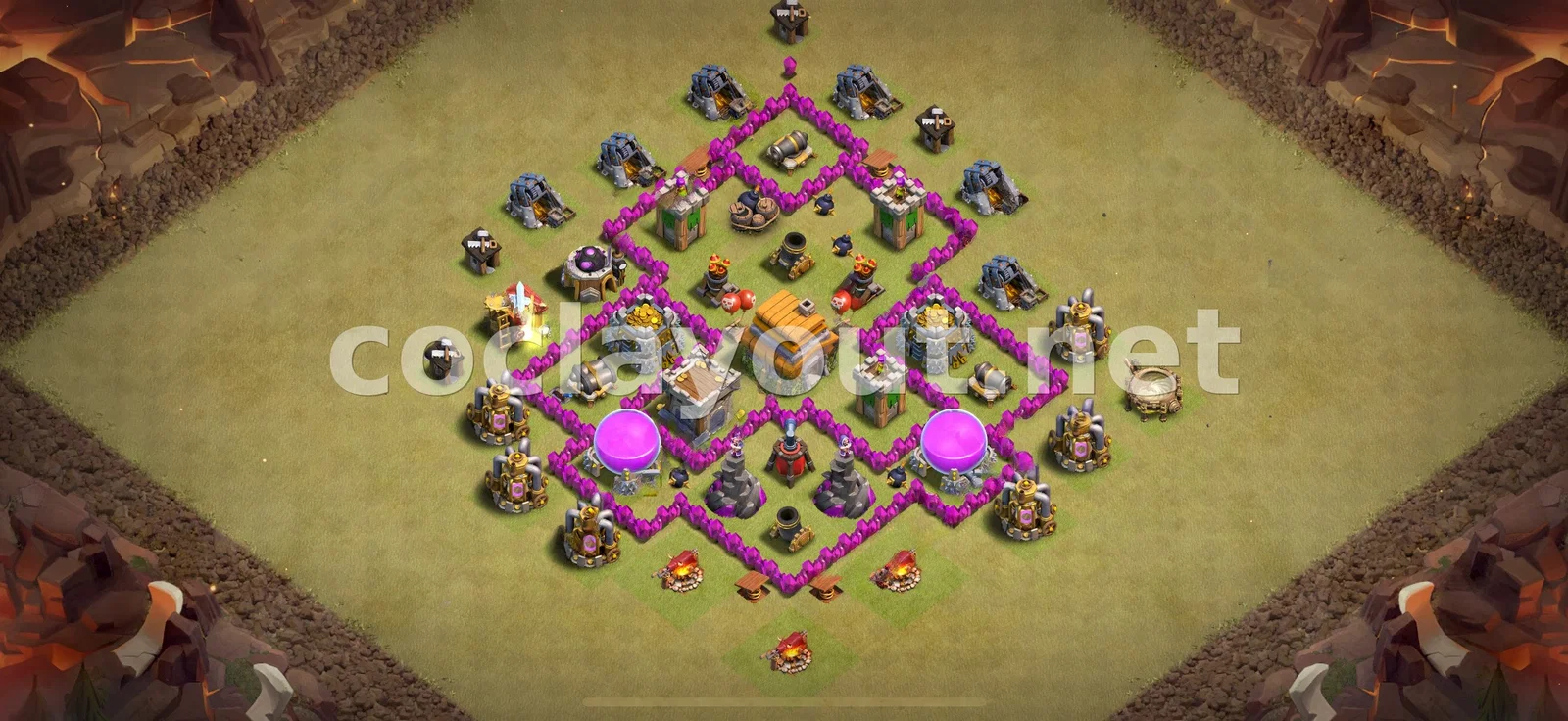 Diseño de Guerra TH6 Efectivo – vista previa del diseño TH6