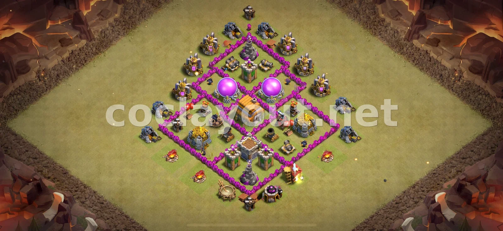 Diseño de Guerra TH6 eficiente – vista previa del diseño TH6