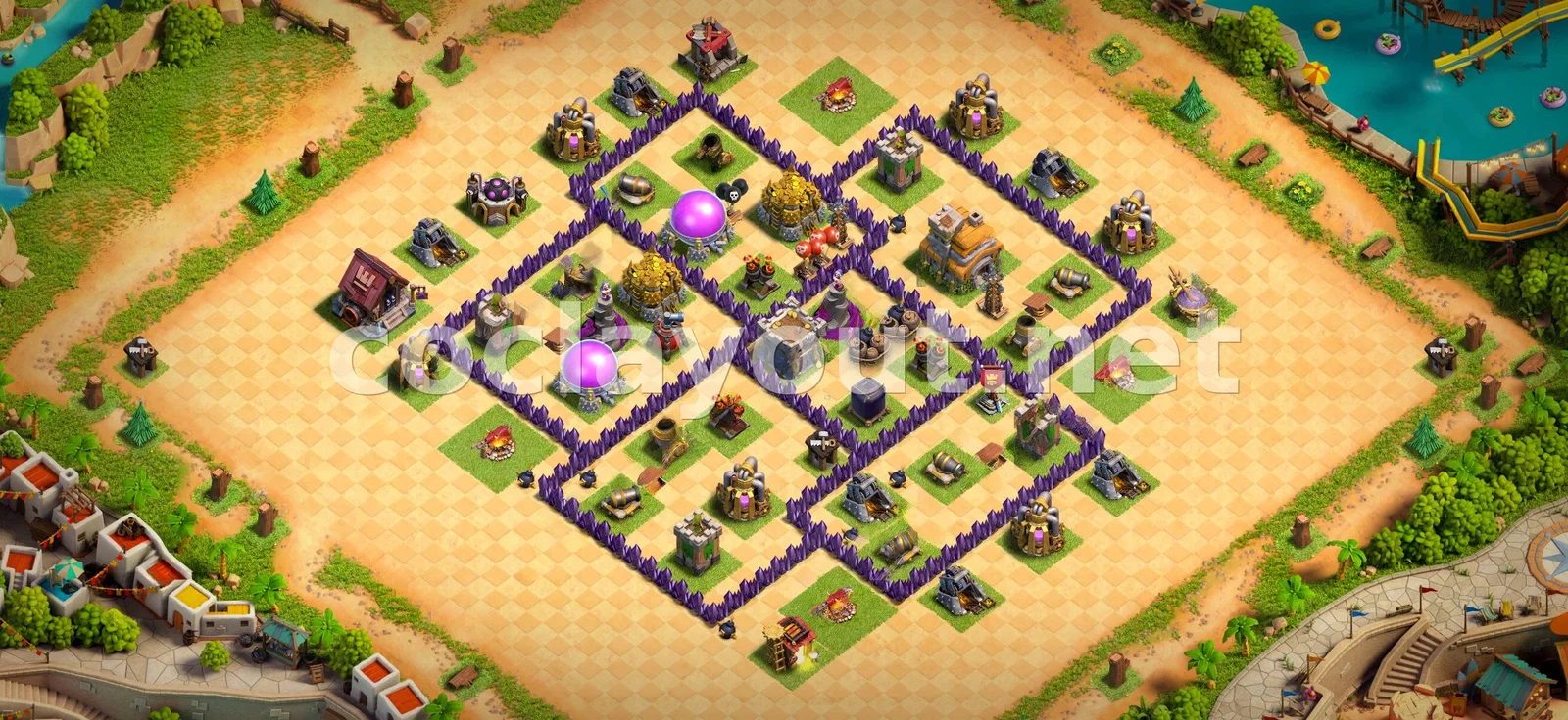Enforteix el Teu Poble amb la Base Híbrida TH7 – previsualització del disseny TH7