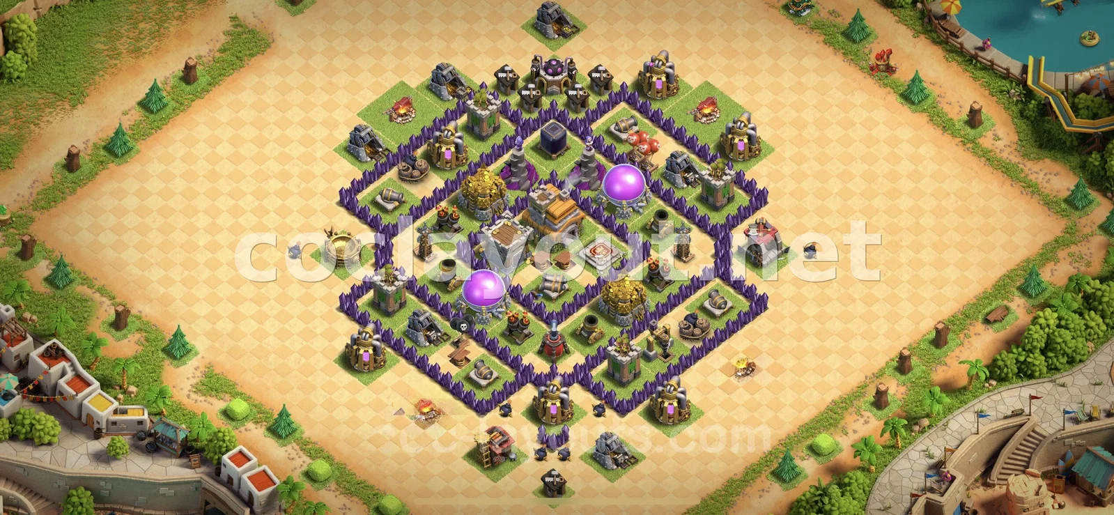 TH7 के लिए बेहतरीन हाइब्रिड बेस – TH7 बेस डिज़ाइन प्रीव्यू