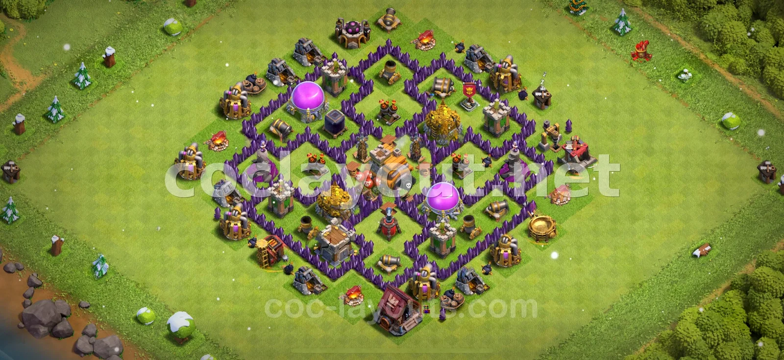 TH7 हाइब्रिड बेस गाइड – TH7 बेस डिज़ाइन प्रीव्यू