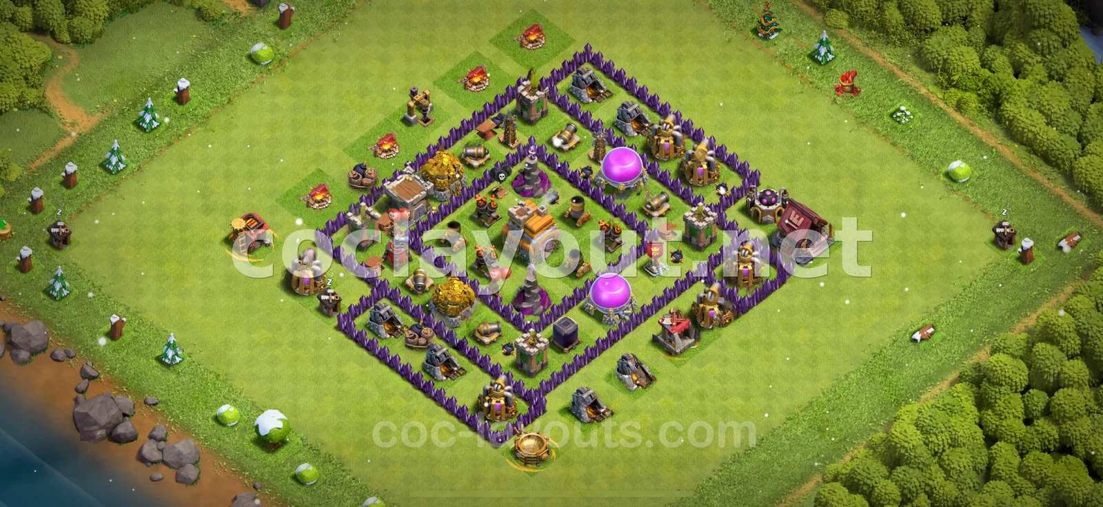 قاعدة هجينة TH7 #54 – معاينة تصميم TH7