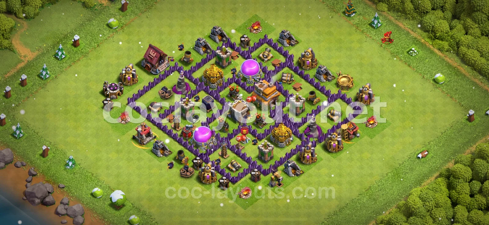 قاعدة هجينة TH7 #51 – معاينة تصميم TH7
