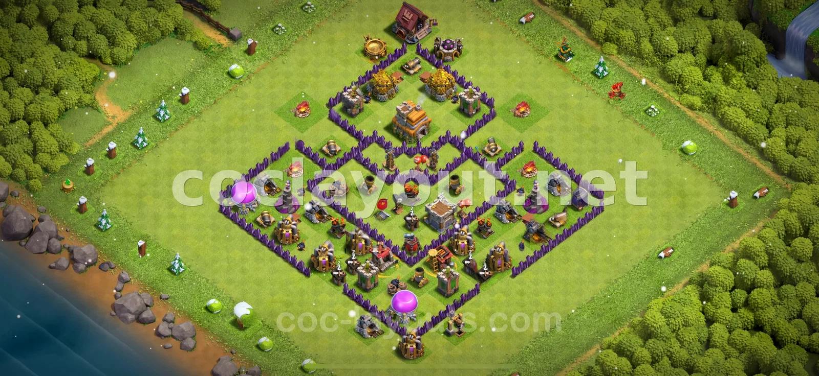 قاعدة هجينة TH7 #46 – معاينة تصميم TH7