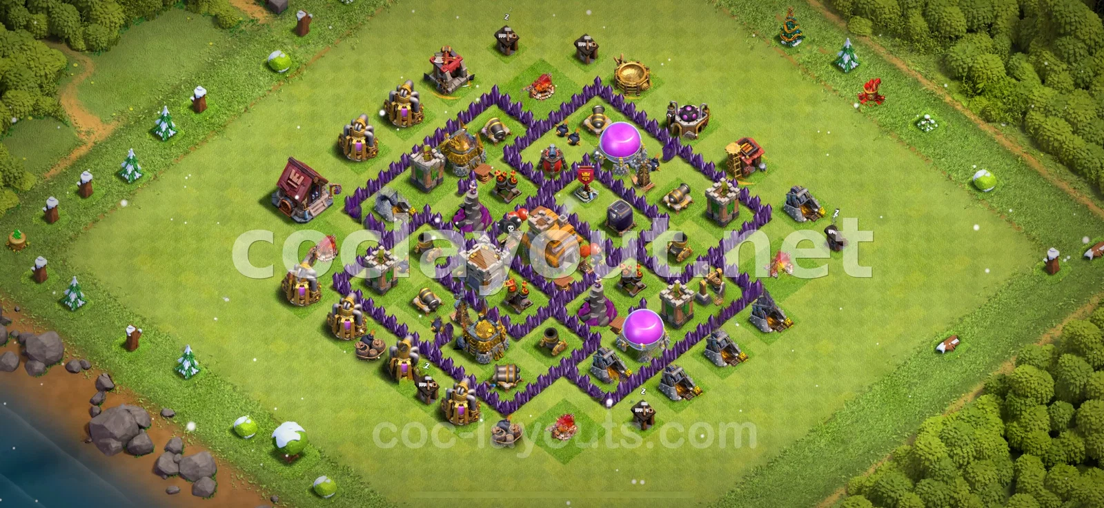 قاعدة هجينة TH7 #42 – معاينة تصميم TH7