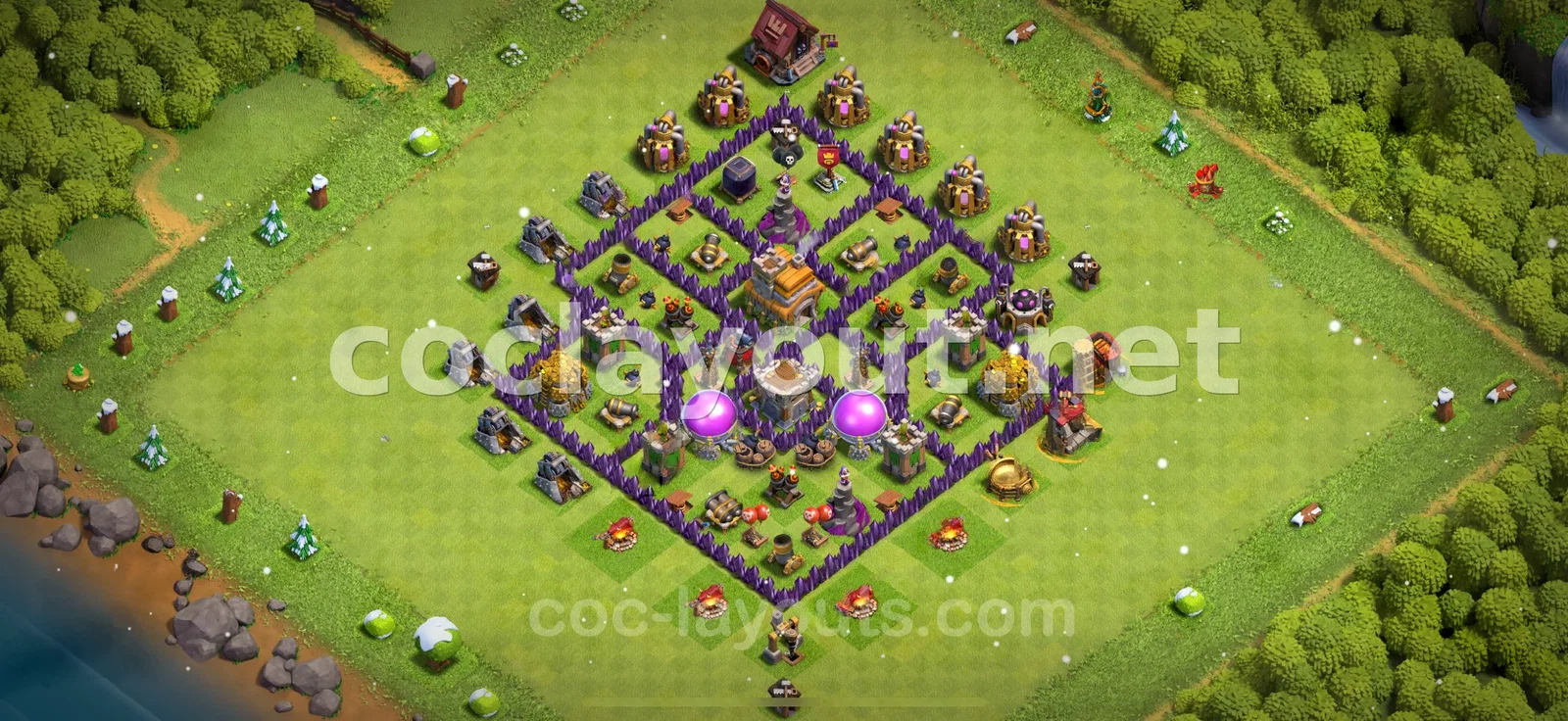 Diseño Híbrido Eficaz para Defensa y Botín TH7 – vista previa del diseño TH7