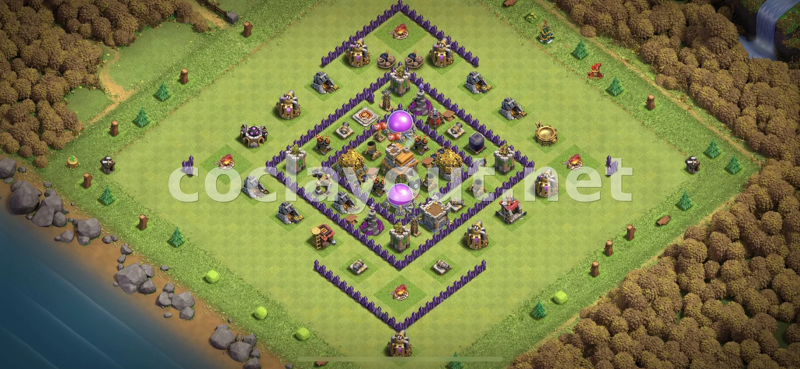 Protege tus recursos con Diseño de Farming TH7 – vista previa del diseño TH7