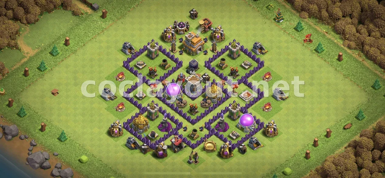 Mejor Diseño de Farming TH7 – vista previa del diseño TH7