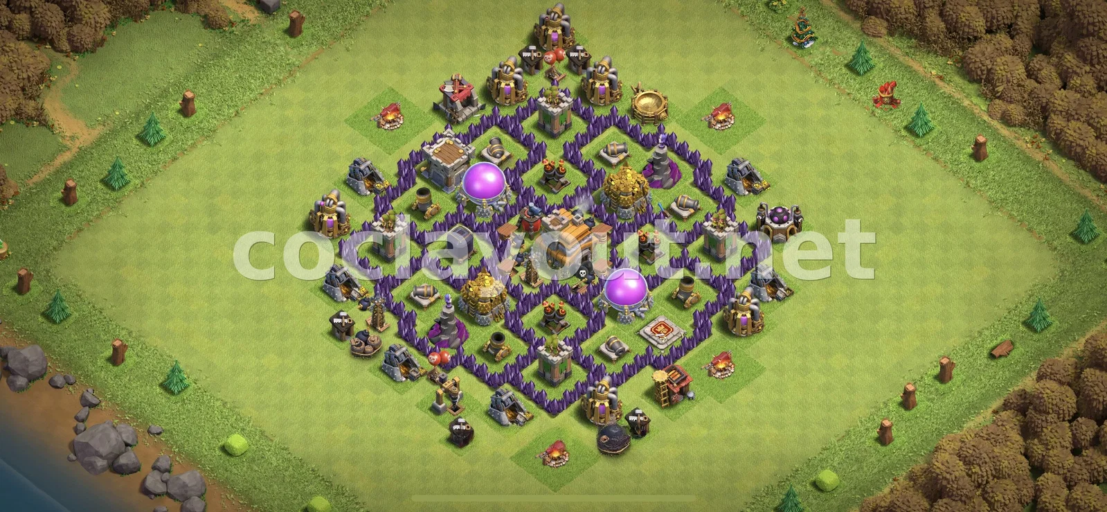 Diseño de Farming Eficiente TH7 – vista previa del diseño TH7