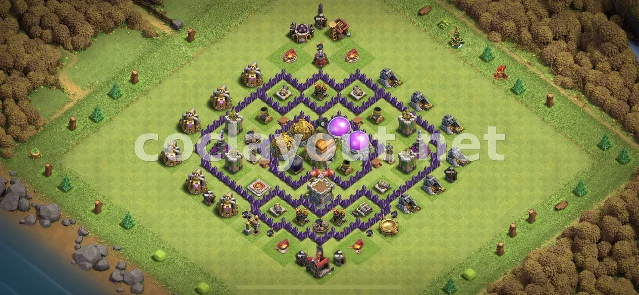 Diseño de Farming Efectivo TH7 – vista previa del diseño TH7