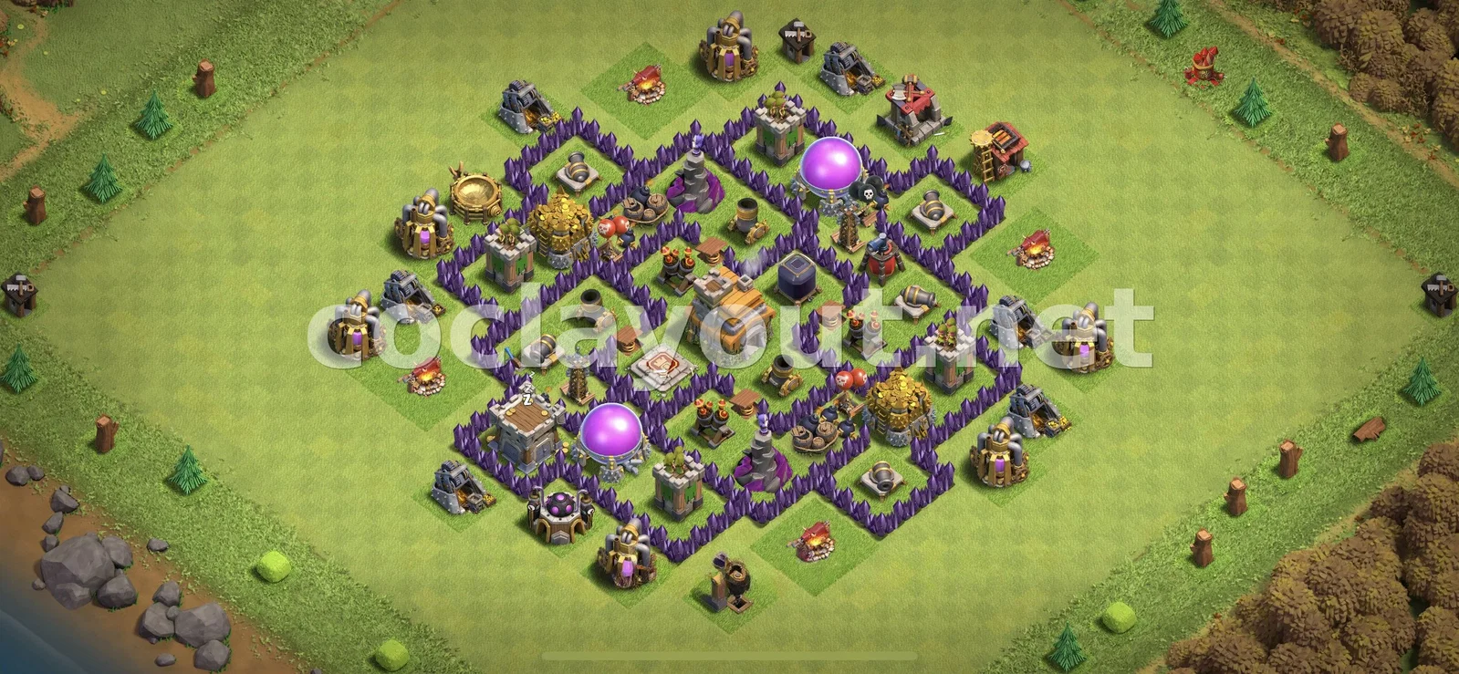 Mejor Diseño de Farming TH7 – vista previa del diseño TH7