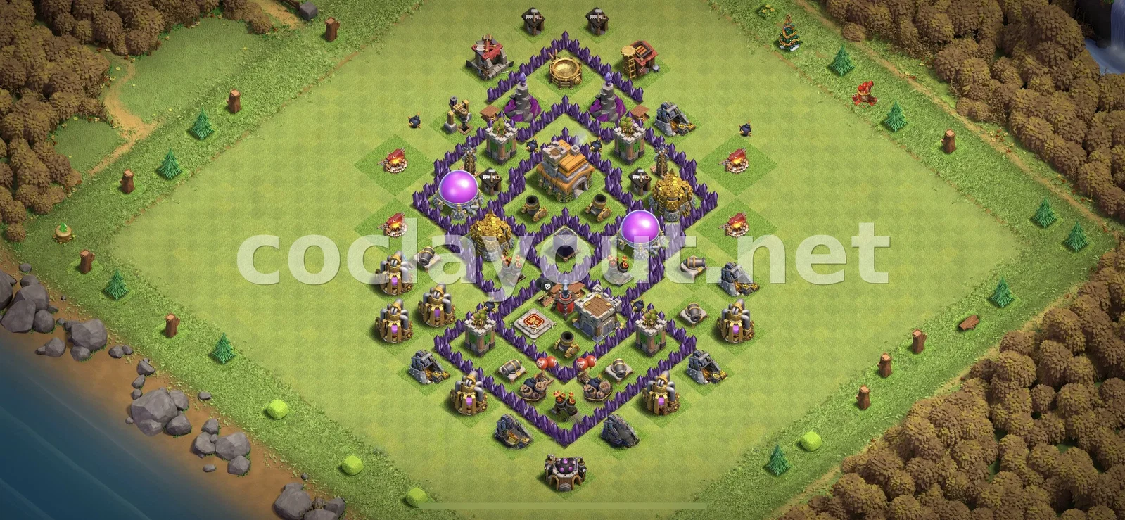 Diseño de Farming Eficiente TH7 – vista previa del diseño TH7