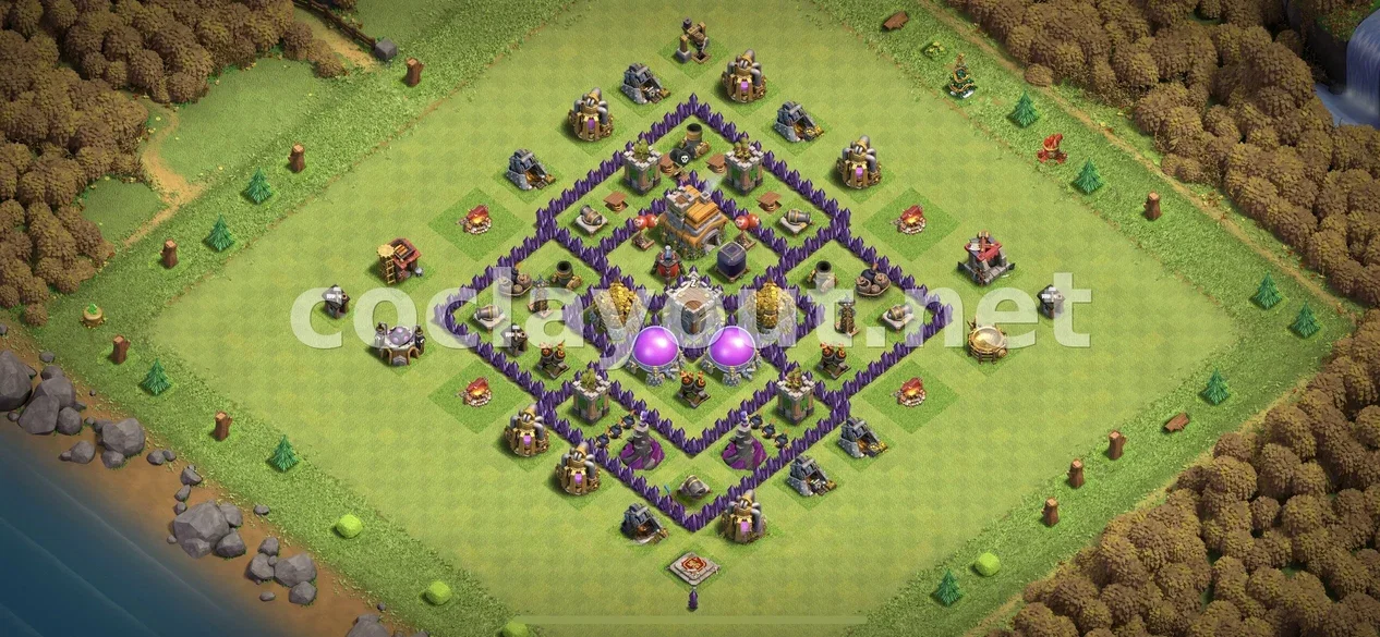 Protege tus recursos con el diseño de farming TH7 – vista previa del diseño TH7