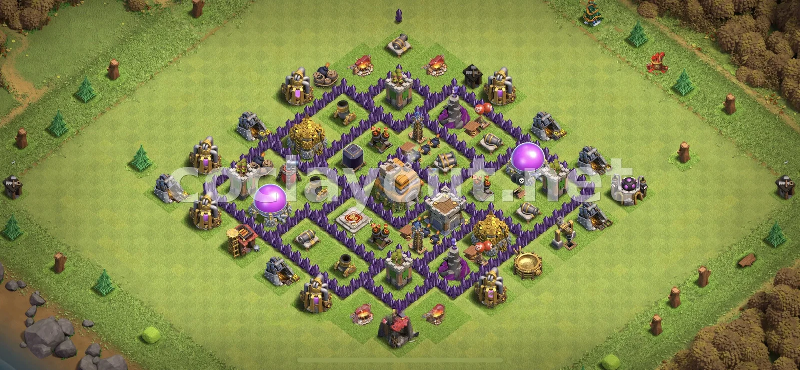 База для фарма TH7 #40 – превью расстановки TH7