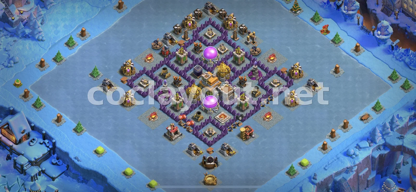Optimal TH7 Farming Base Layout – TH7 layout preview