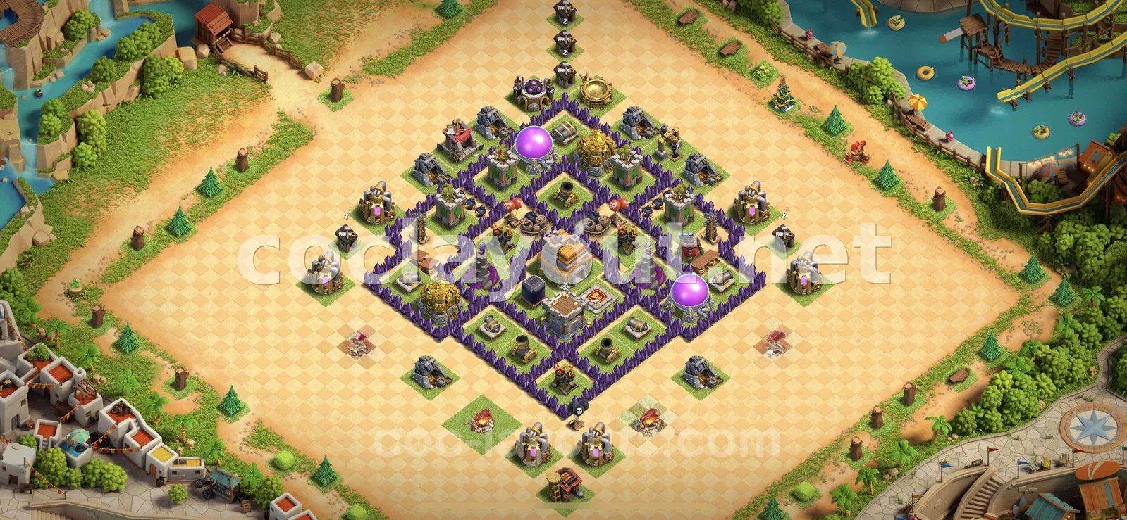 Effective TH7 Farming Base Layout – TH7 layout preview