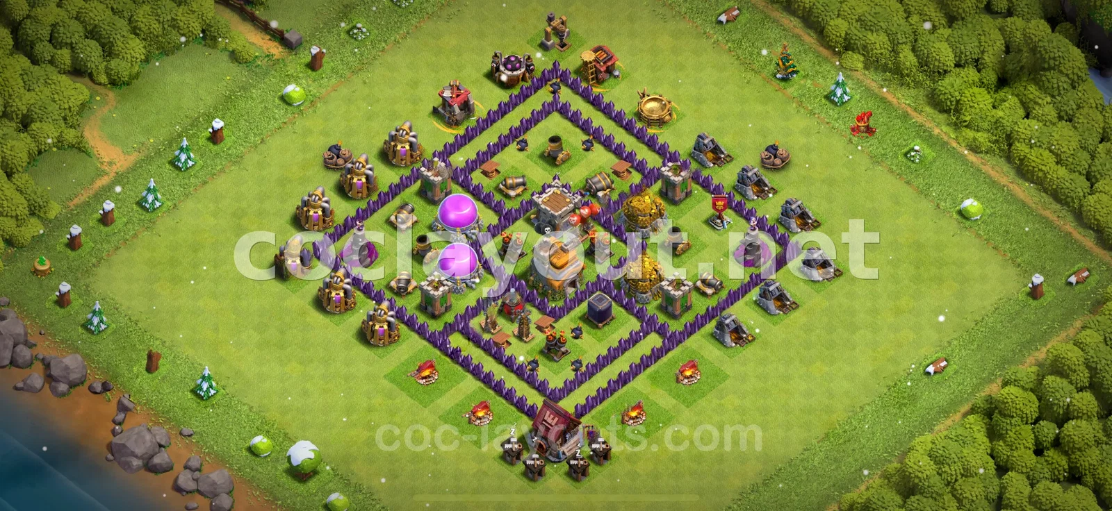 Estratègia per a Base de Farming TH7 – previsualització del disseny TH7
