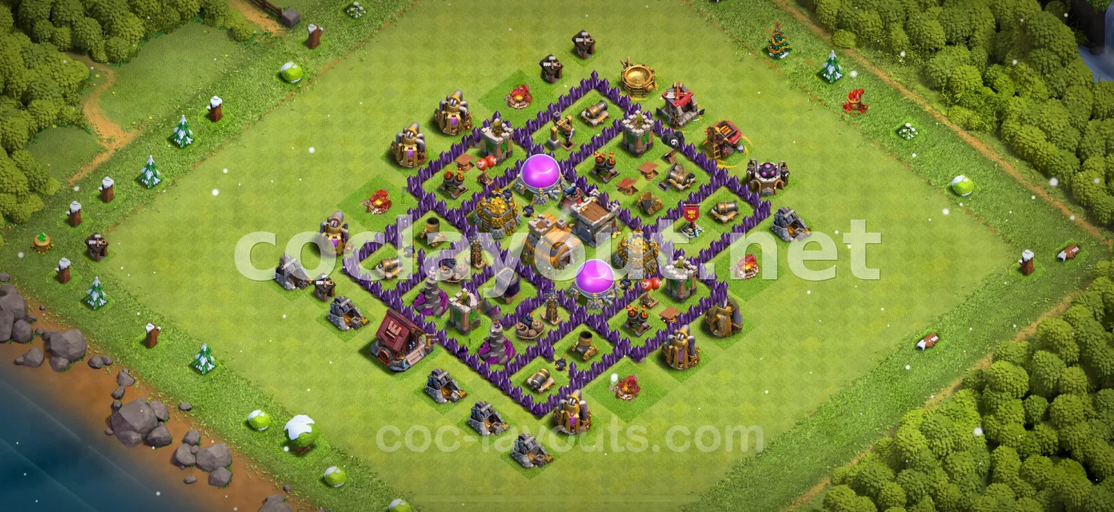 Millor Base de Farming TH7 per Proteger Recursos – previsualització del disseny TH7