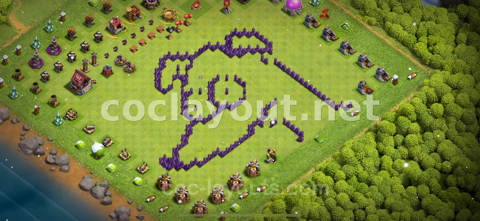 Diseño híbrido TH7 para proteger tus recursos y botín – vista previa del diseño TH7