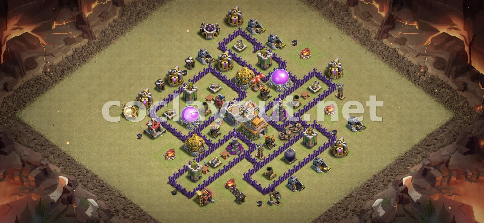 मजबूत TH7 वॉर बेस लेआउट – TH7 बेस डिज़ाइन प्रीव्यू