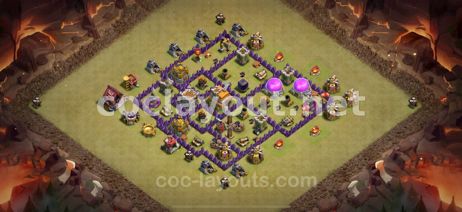 Meilleure base de guerre TH7 pour vos combats – aperçu du plan TH7