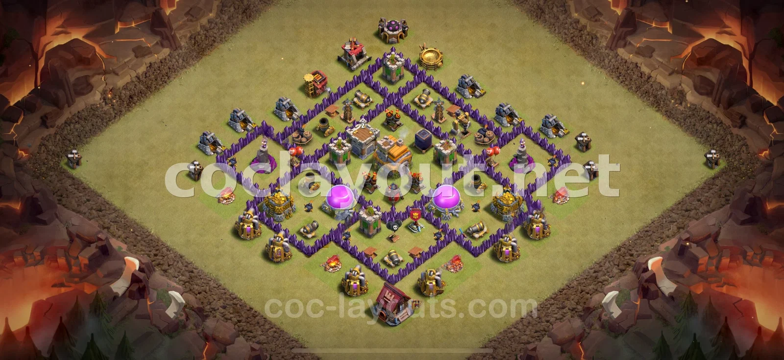 Base de Guerre TH7 #71 – aperçu du plan TH7