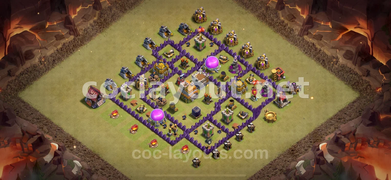 Base de Guerre TH7 #70 – aperçu du plan TH7