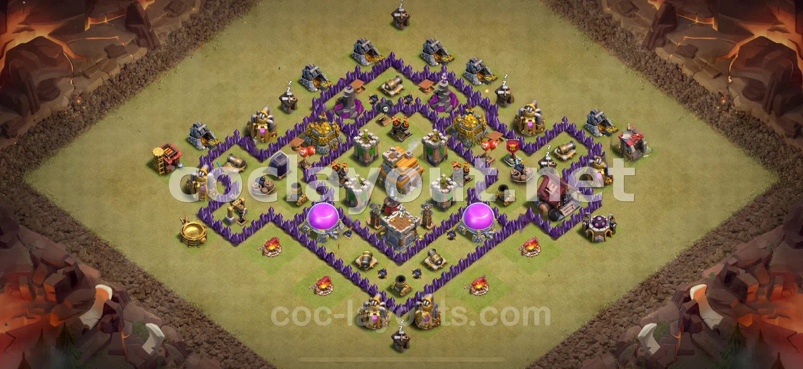 Meilleure base de guerre TH7 pour vos conflits – aperçu du plan TH7