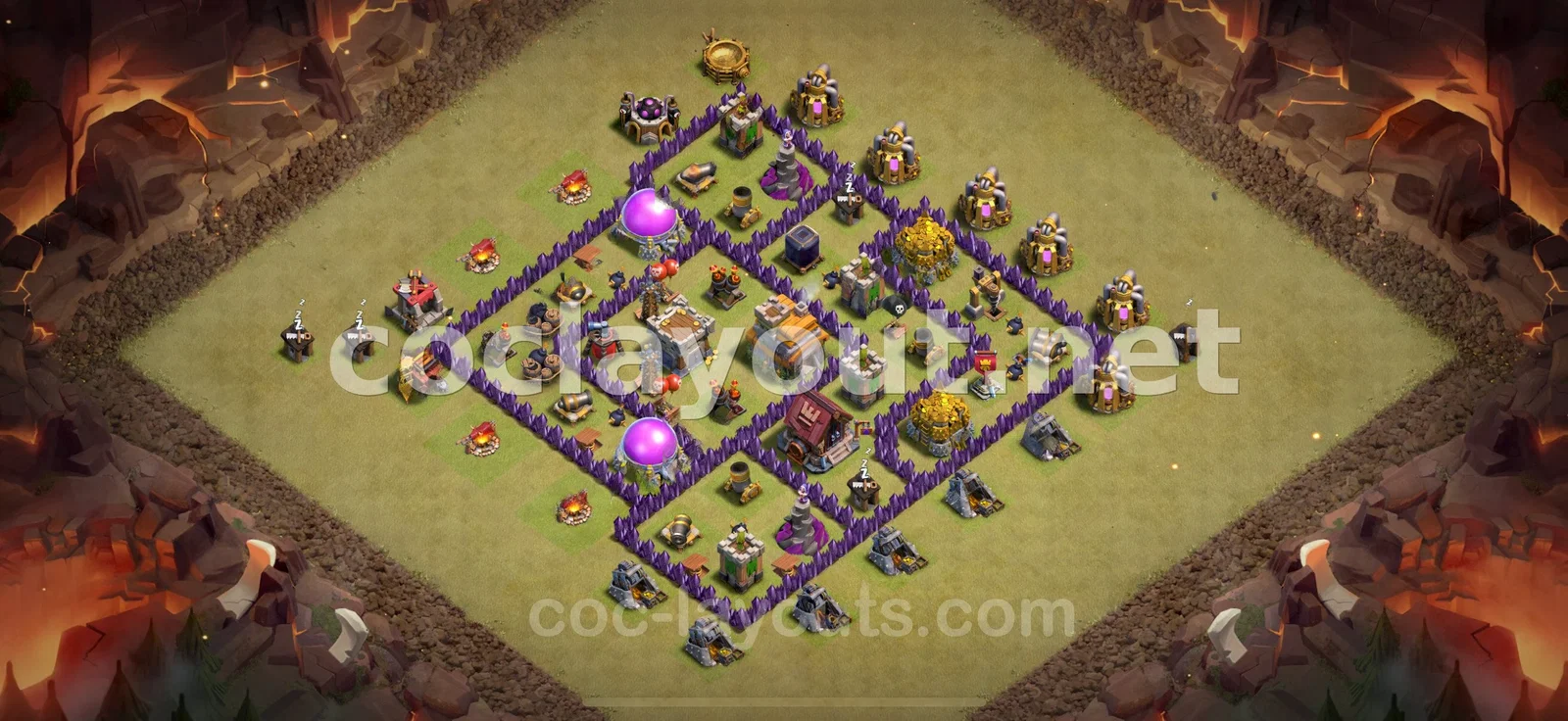 Meilleure Base de Guerre TH7 pour la Guerre de Clans – aperçu du plan TH7