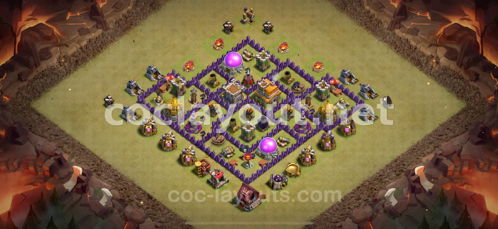 Optimisez votre défense avec la Base de Guerre TH7 – aperçu du plan TH7