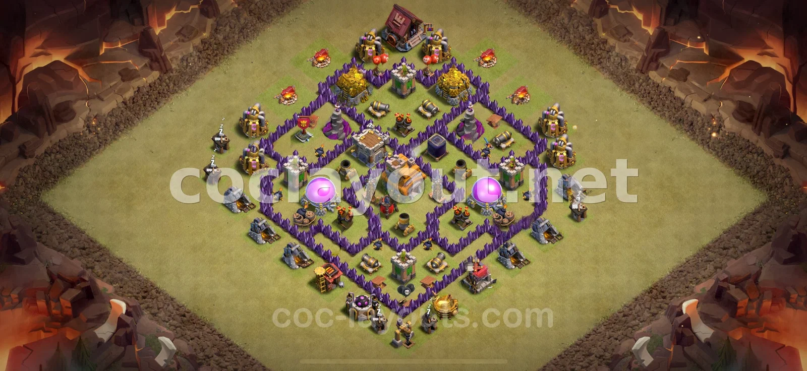 Meilleure Base de Guerre TH7 pour vos Guerres de Clans – aperçu du plan TH7
