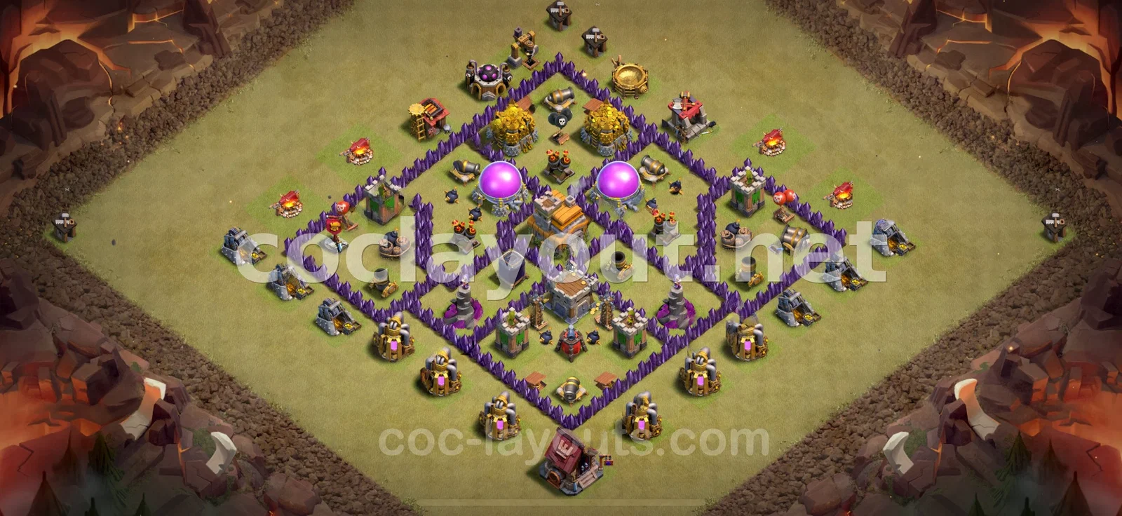 Millora la teva defensa amb aquesta Base de Guerra TH7 – previsualització del disseny TH7