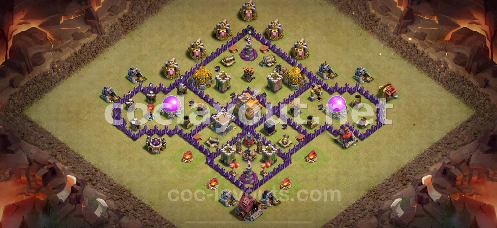 Disseny de base de guerra TH7 efectiu per la defensa – previsualització del disseny TH7
