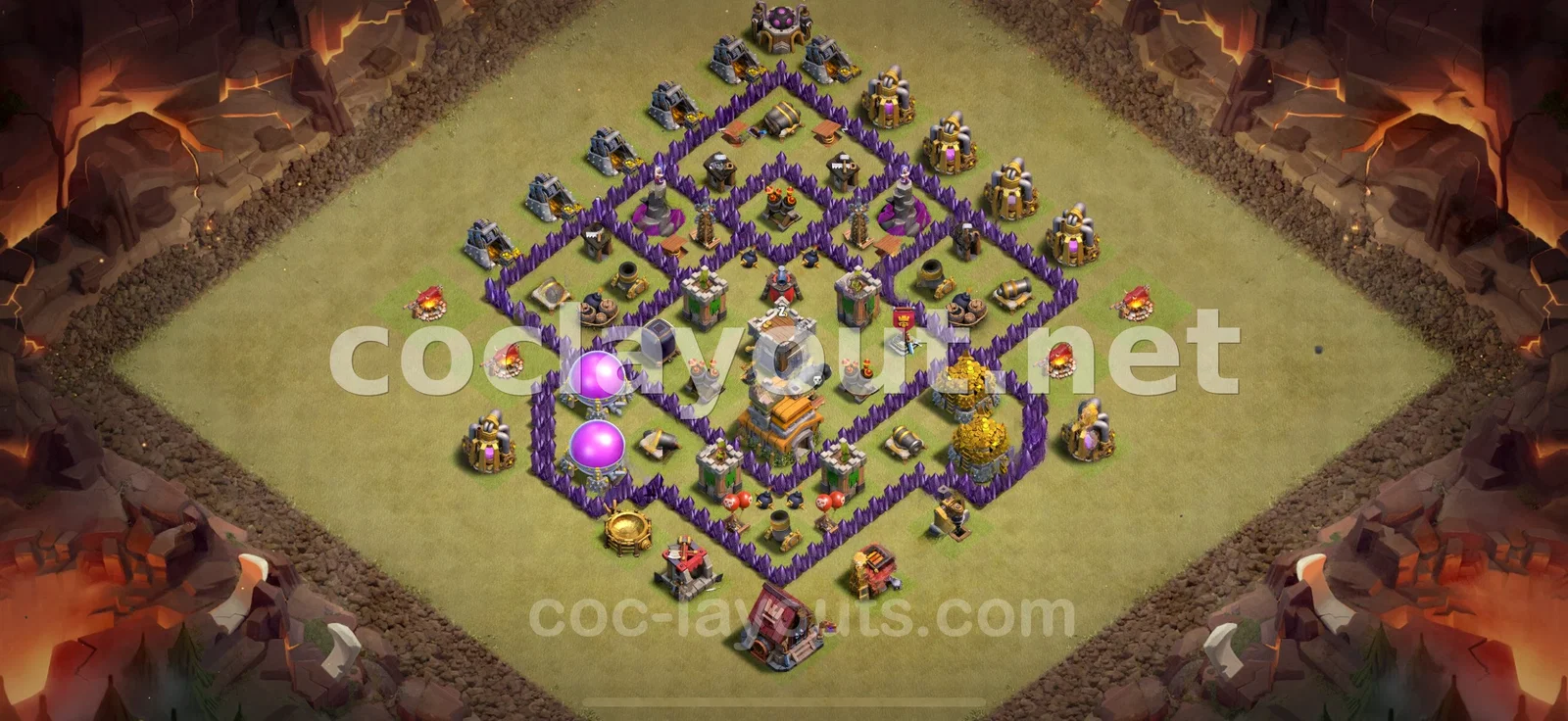 Diseño de Guerra TH7 Eficaz – vista previa del diseño TH7