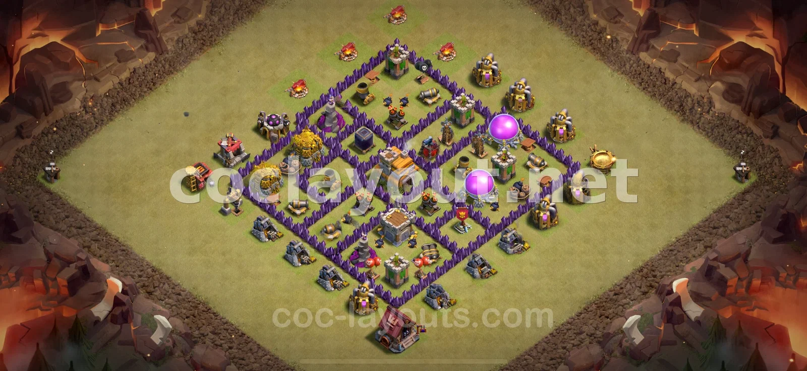Diseño de Guerra TH7 Eficaz – vista previa del diseño TH7