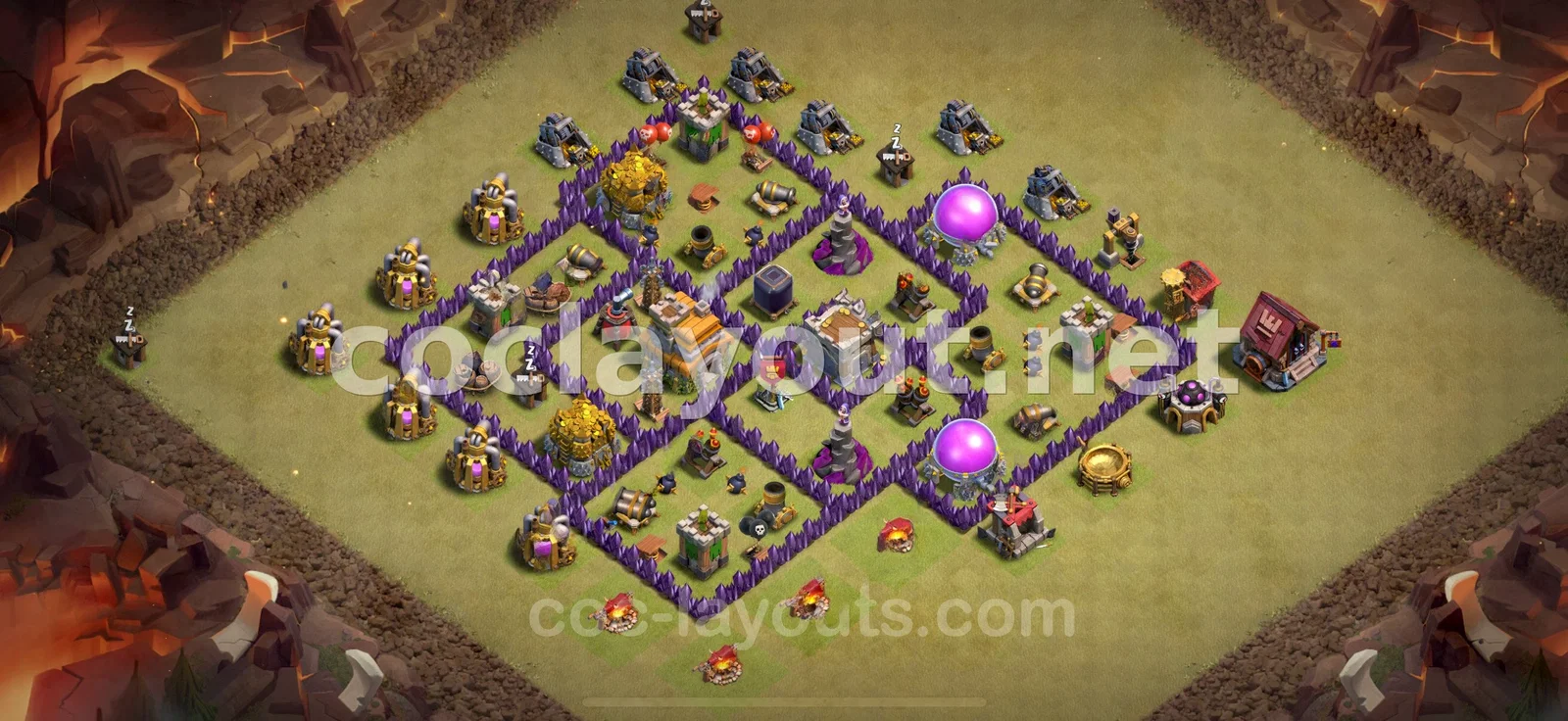 Diseño de Guerra TH7 Eficaz – vista previa del diseño TH7