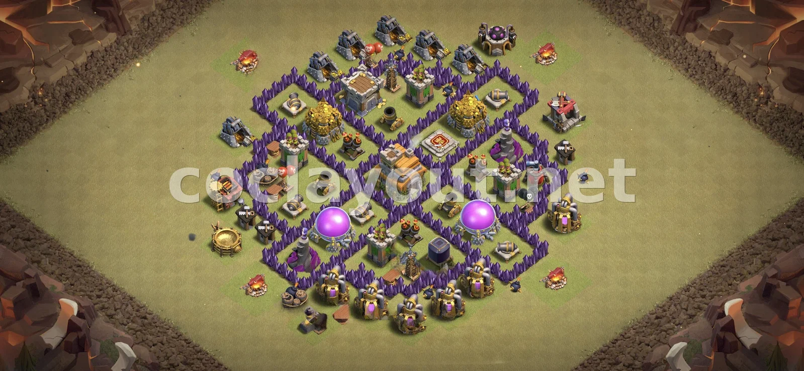 Base de Guerre TH7 #130 – aperçu du plan TH7