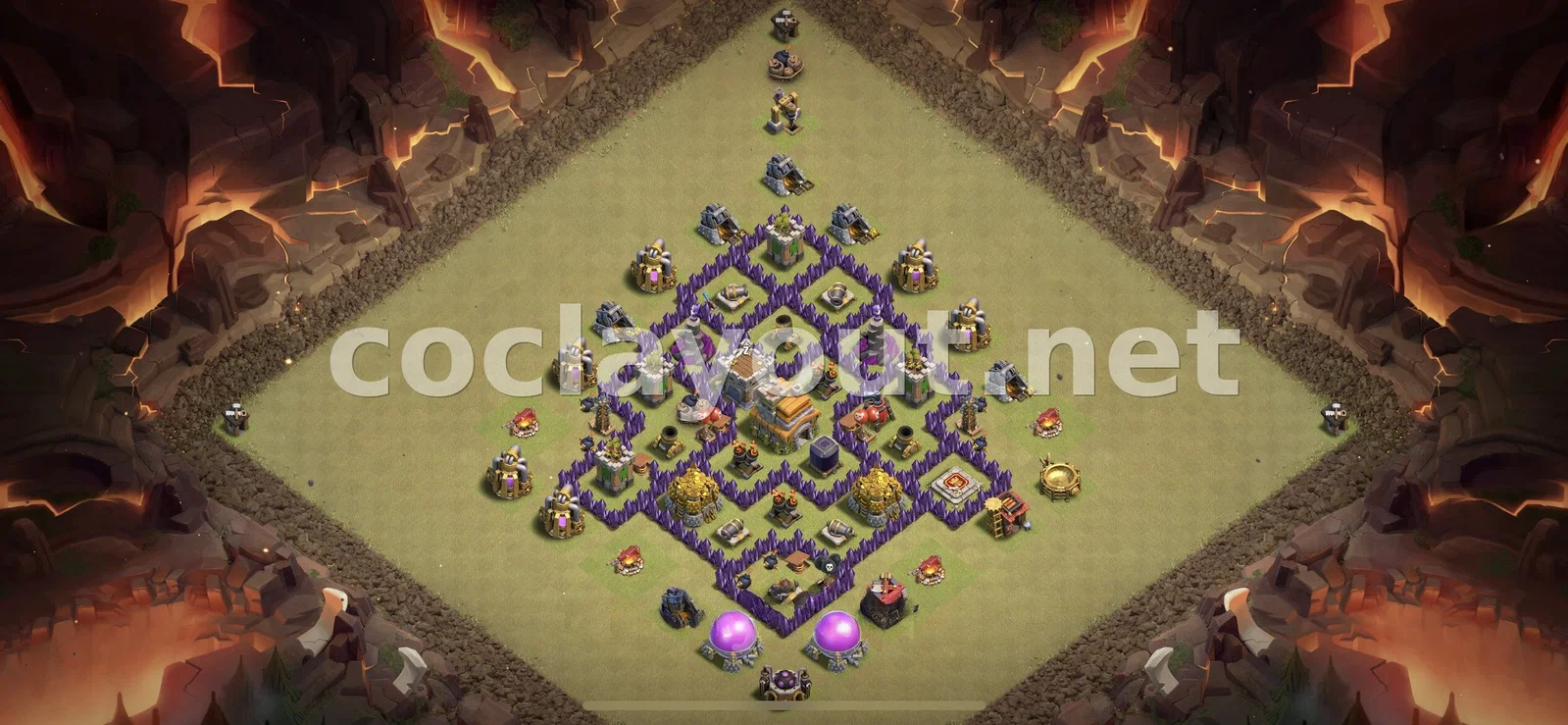 Améliorez votre défense avec cette Base de Guerre TH7 – aperçu du plan TH7
