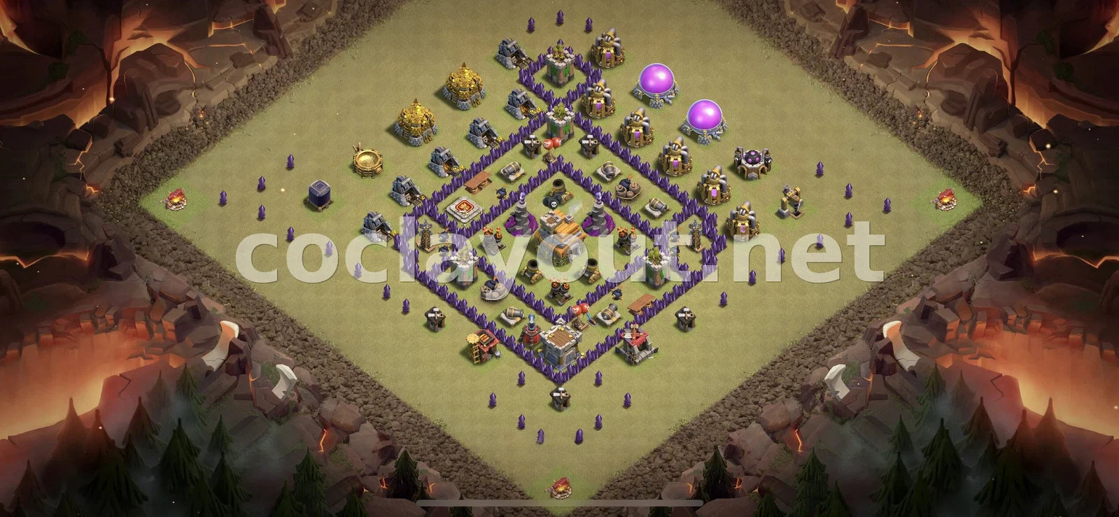 Optimisez votre défense avec cette Base de Guerre TH7 – aperçu du plan TH7