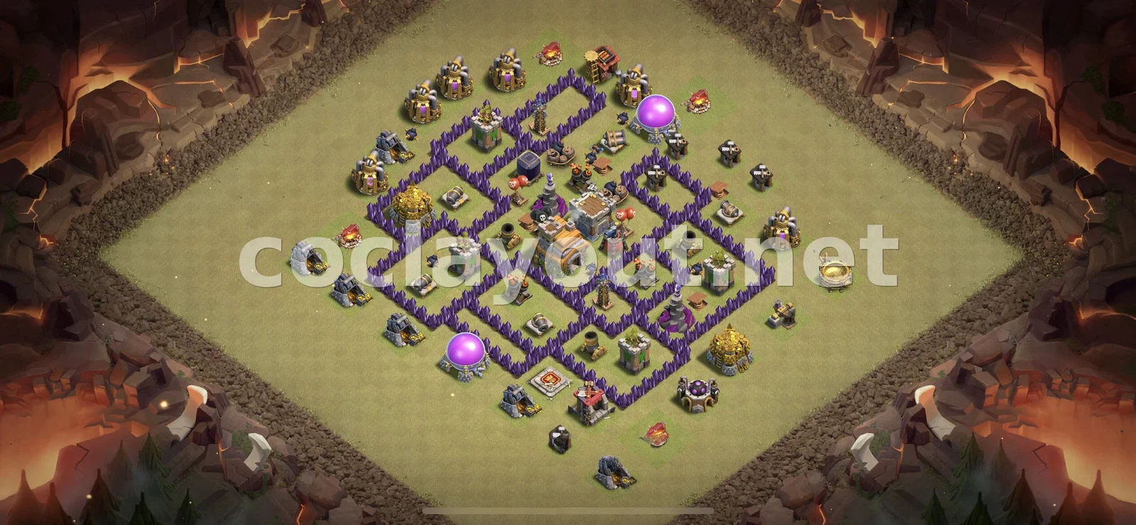 Meilleure Base de Guerre TH7 pour Guerre de Clans – aperçu du plan TH7