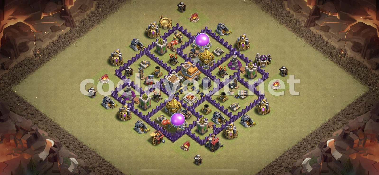 Base de Guerre Efficace TH7 – aperçu du plan TH7