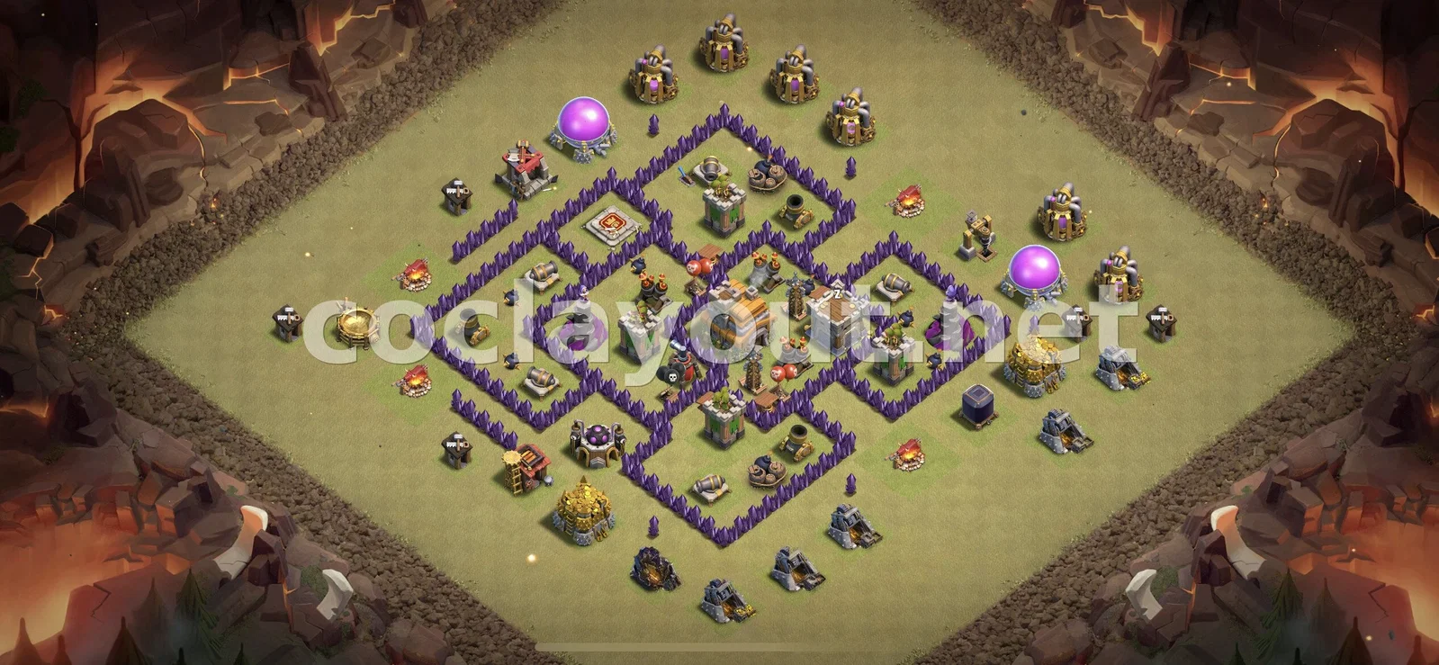 Conception de Base de Guerre TH7 Efficace – aperçu du plan TH7
