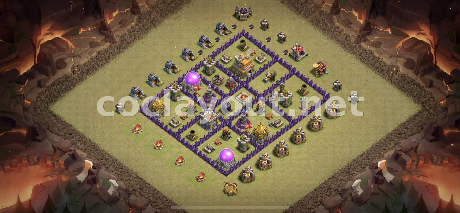 Base de Guerre Efficace TH7 – aperçu du plan TH7