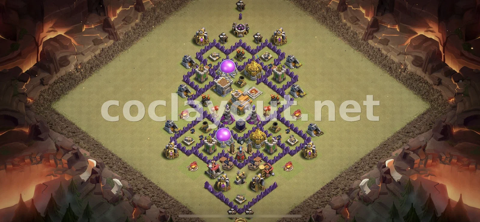 Meilleure Base de Guerre TH7 pour vos Guerres de Clans – aperçu du plan TH7