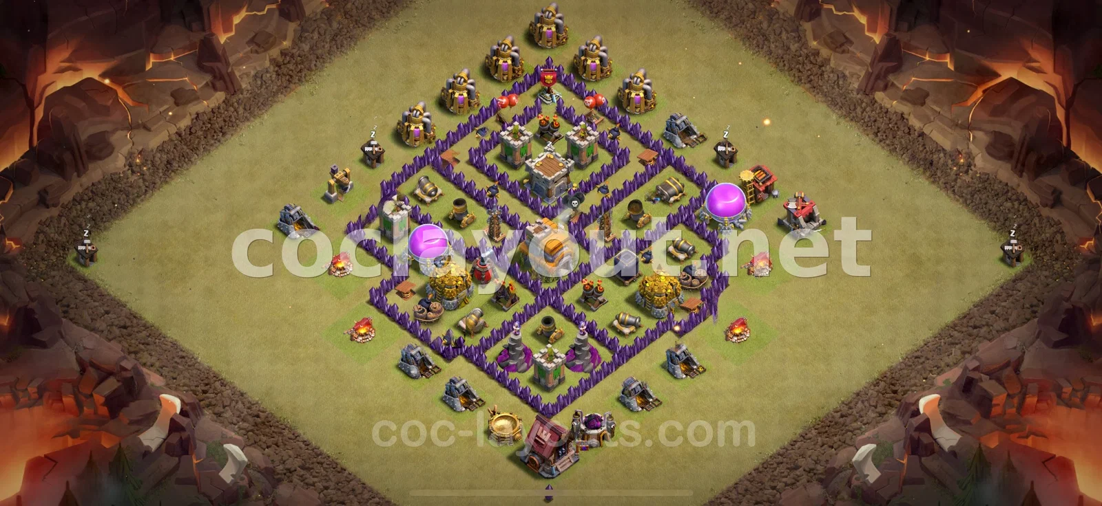 Meilleure base de guerre TH7 pour réussir en Guerre de clans – aperçu du plan TH7