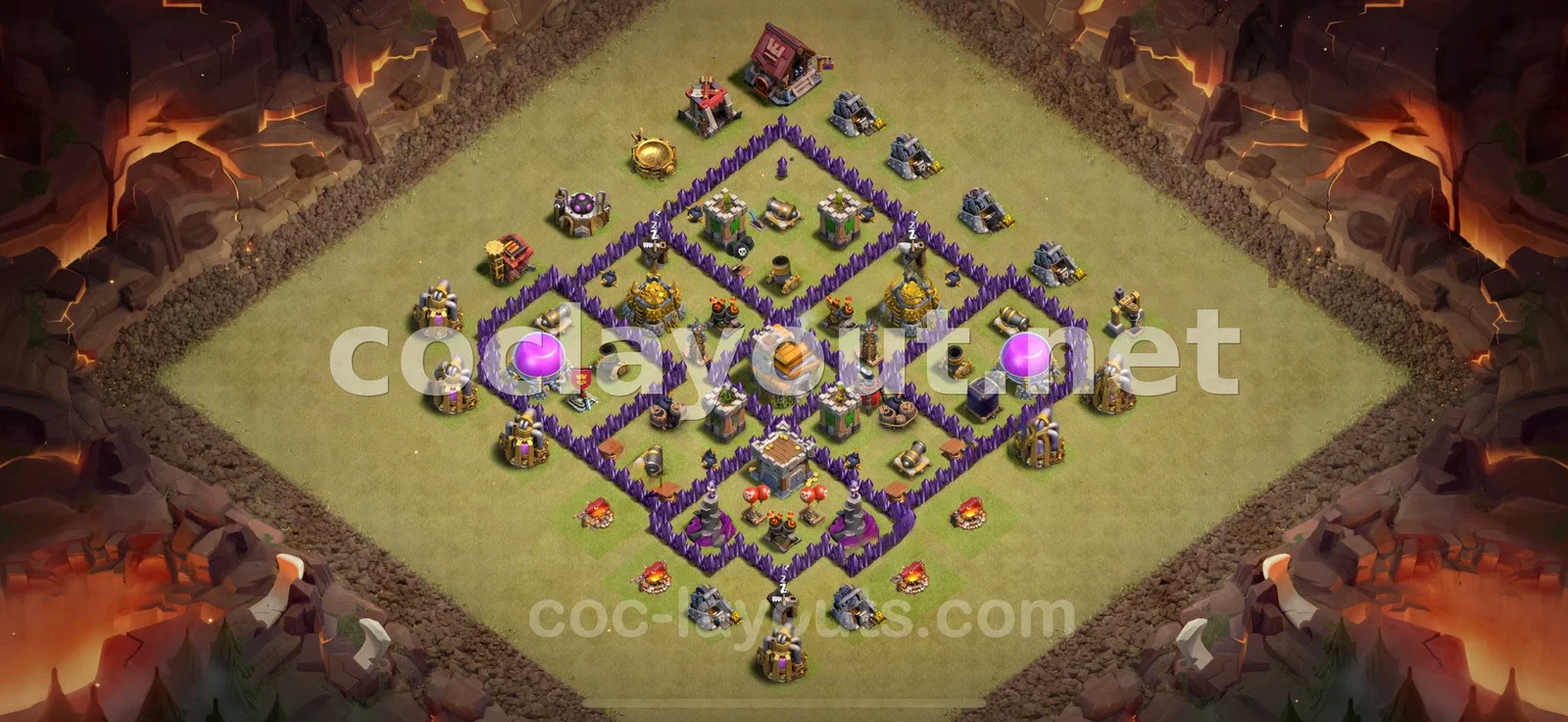 Base de Guerre TH7 #85 – aperçu du plan TH7