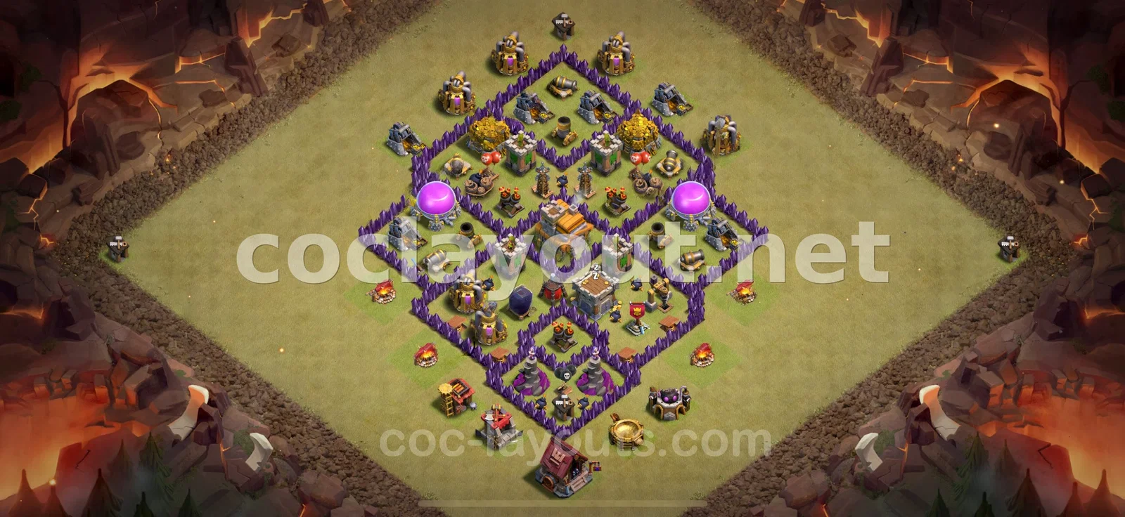 Base de Guerre Efficace TH7 – aperçu du plan TH7