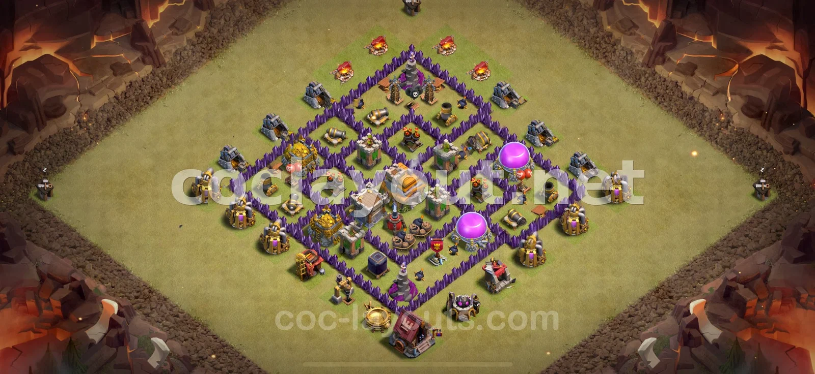 Base de Guerre TH7 #76 – aperçu du plan TH7