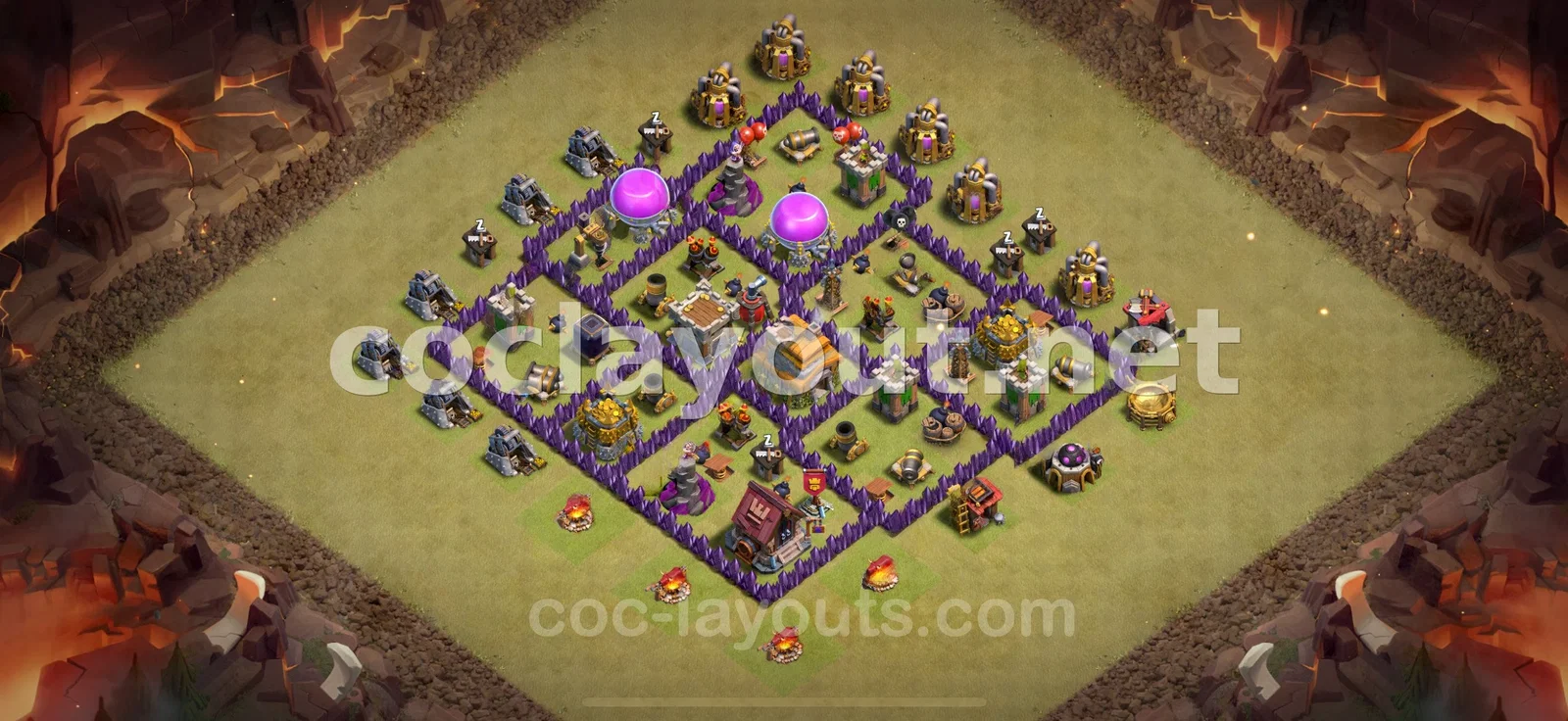 Base de Guerre TH7 Efficace – aperçu du plan TH7